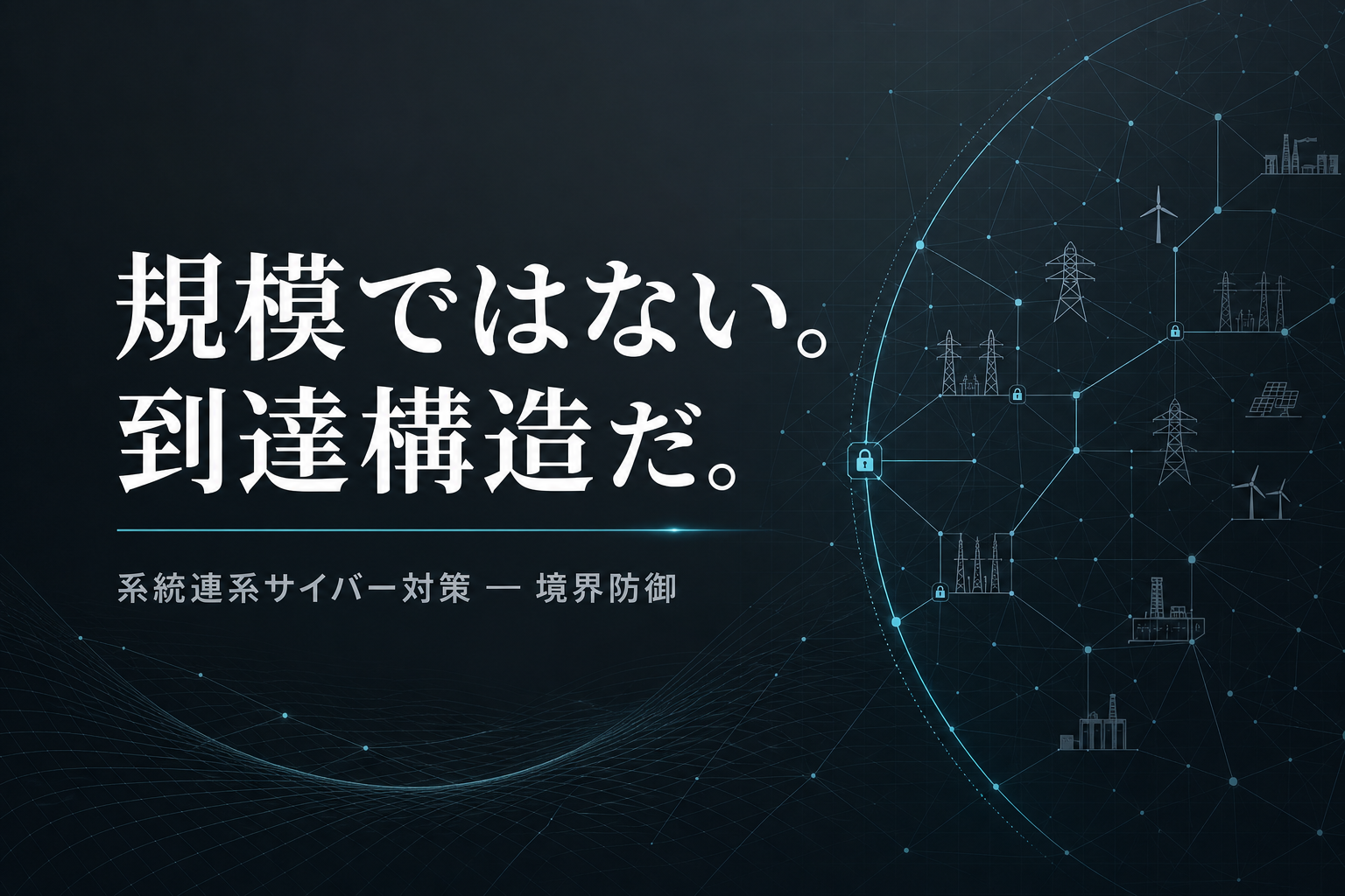 規模ではない。到達構造だ。— 系統連系サイバー対策は境界防御で設計する